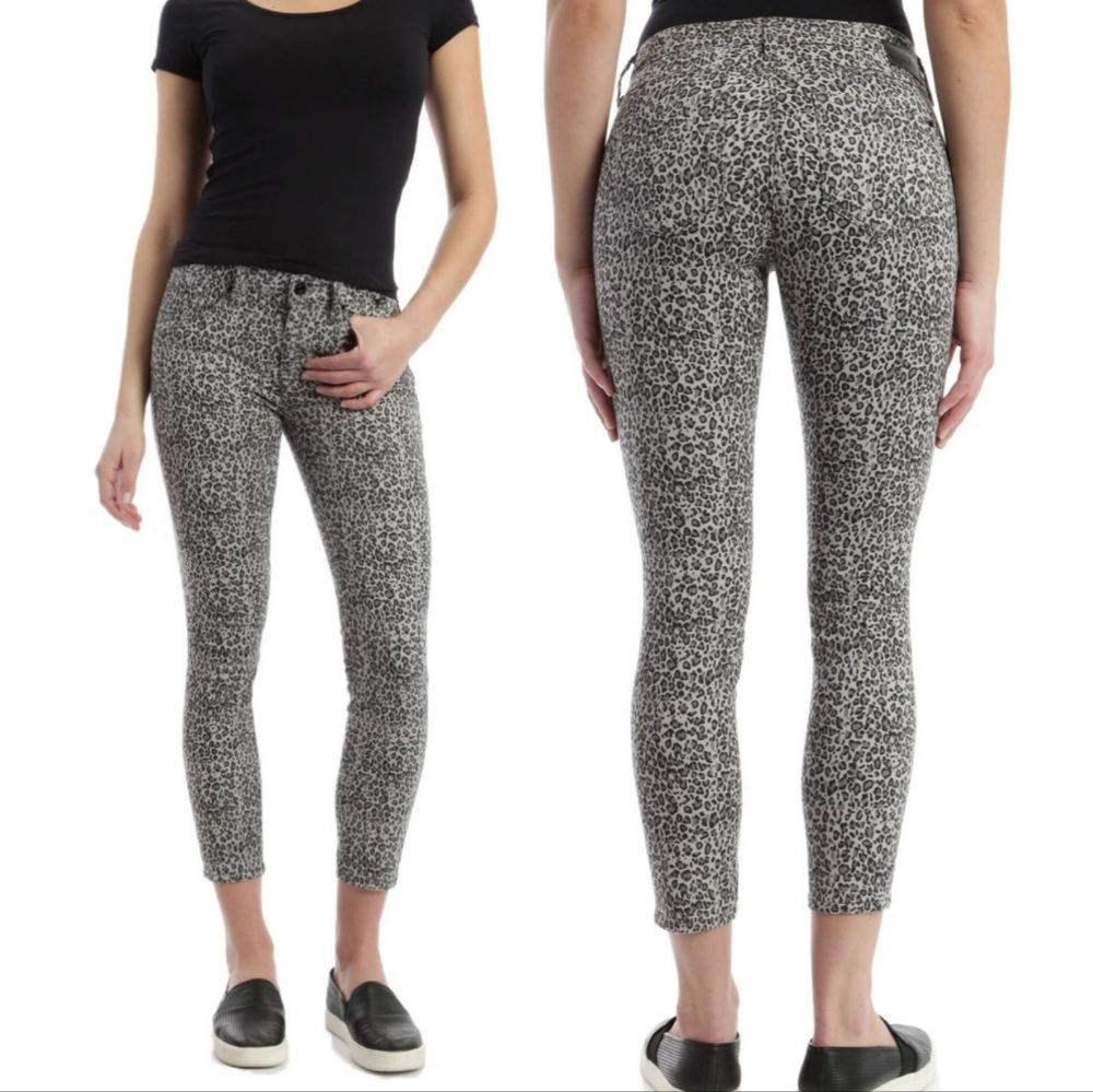 Mavi Women’s Grey Tess Leo Ankle Cropped High Rise Skinny Jeans Size 26